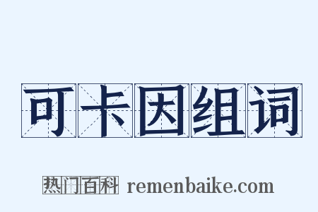 可卡因组词是什么意思的图片